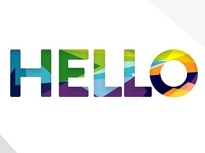 Dribbble - Hello by Aidan Dore #cutout #fractal #hello #typography