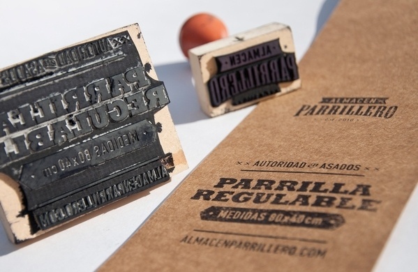 Almacén Parrillero on the Behance Network #recycle #stamp #ecologic #branding #texture #logo #paper
