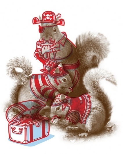 Philip Tseng | minicubby.com #illustration #squirrels #animals