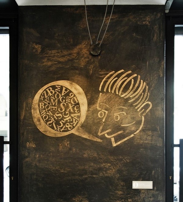 Artistic wall decoration #artistic #pizzeria #decor #restaurant #art #pizza #decoration