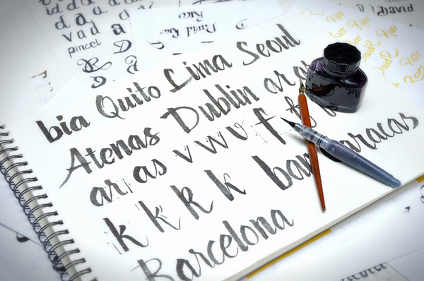 | Lettering | on Behance #lettering #david #rico #brush #pentel #sketch #caligraphy