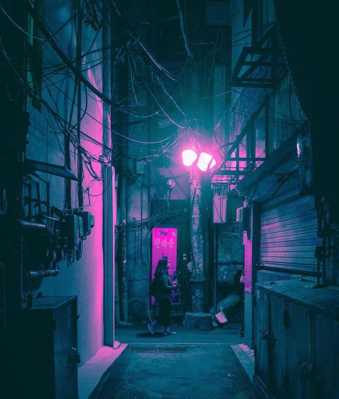 Cyberpunk, Neon and Futuristic Street Photos of Seoul by Steve Roe