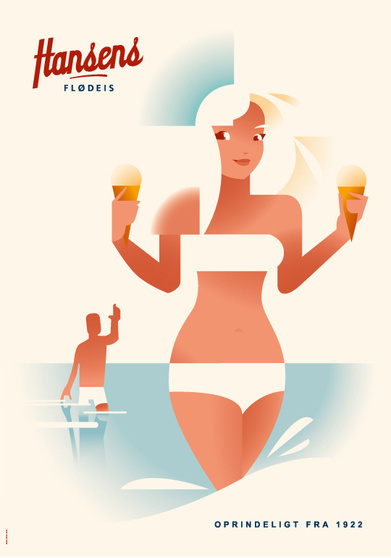 Hansen's Ice Cream #illustration #poster