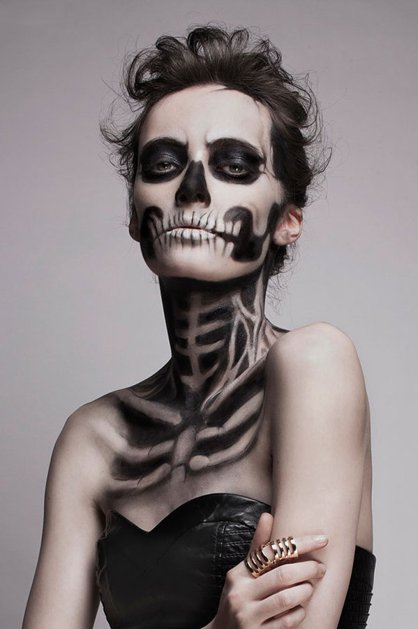 Skeleton Make Up by Mademoiselle Mu | DeMilked #skeleton #photography #makeup