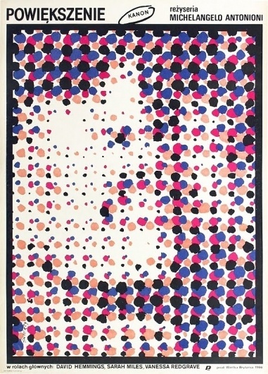 Blow Up Polish movie poster swierzy « Meansheets Vintage Movie Posters #halftone #polish #movie #poster #blow