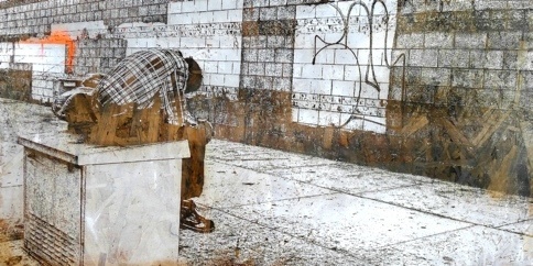 eyeone | seeking heaven #eyeone #white #graffiti #black #seeking #photography #art #and #mixed #heaven #media #homeless