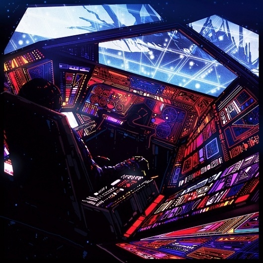 Pilotpriest Album Cover – Kilian Eng – Illustrators & Artists Agents – Début Art #sci #fi #illustration #kilian #eng #neon