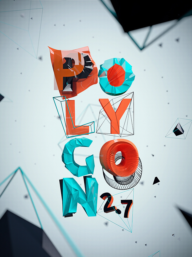 POLYGON 2.7 #typography #inspiration #3d