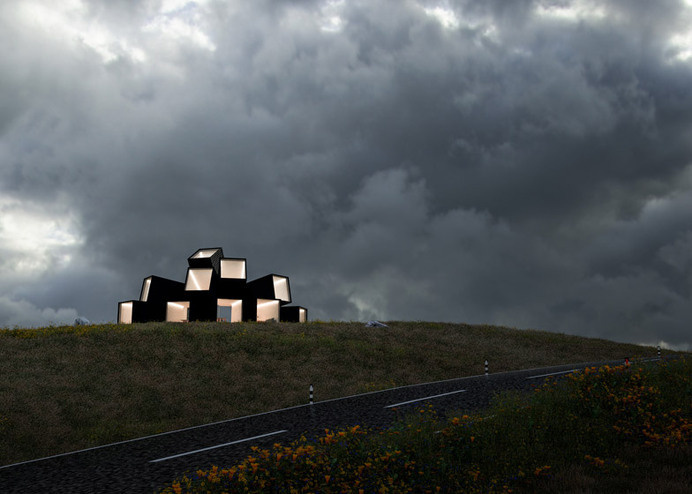 Shipping container concept would form an affordable studio #prefab