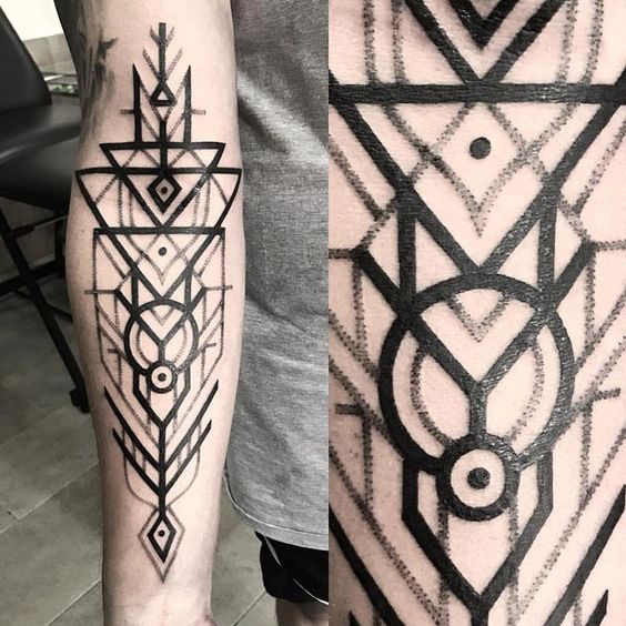 geometric tattoo, geometric design, ink, geometric, and tattoo image ...